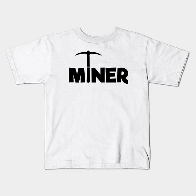 Miner (Pickaxe) Kids T-Shirt by AustralianMate